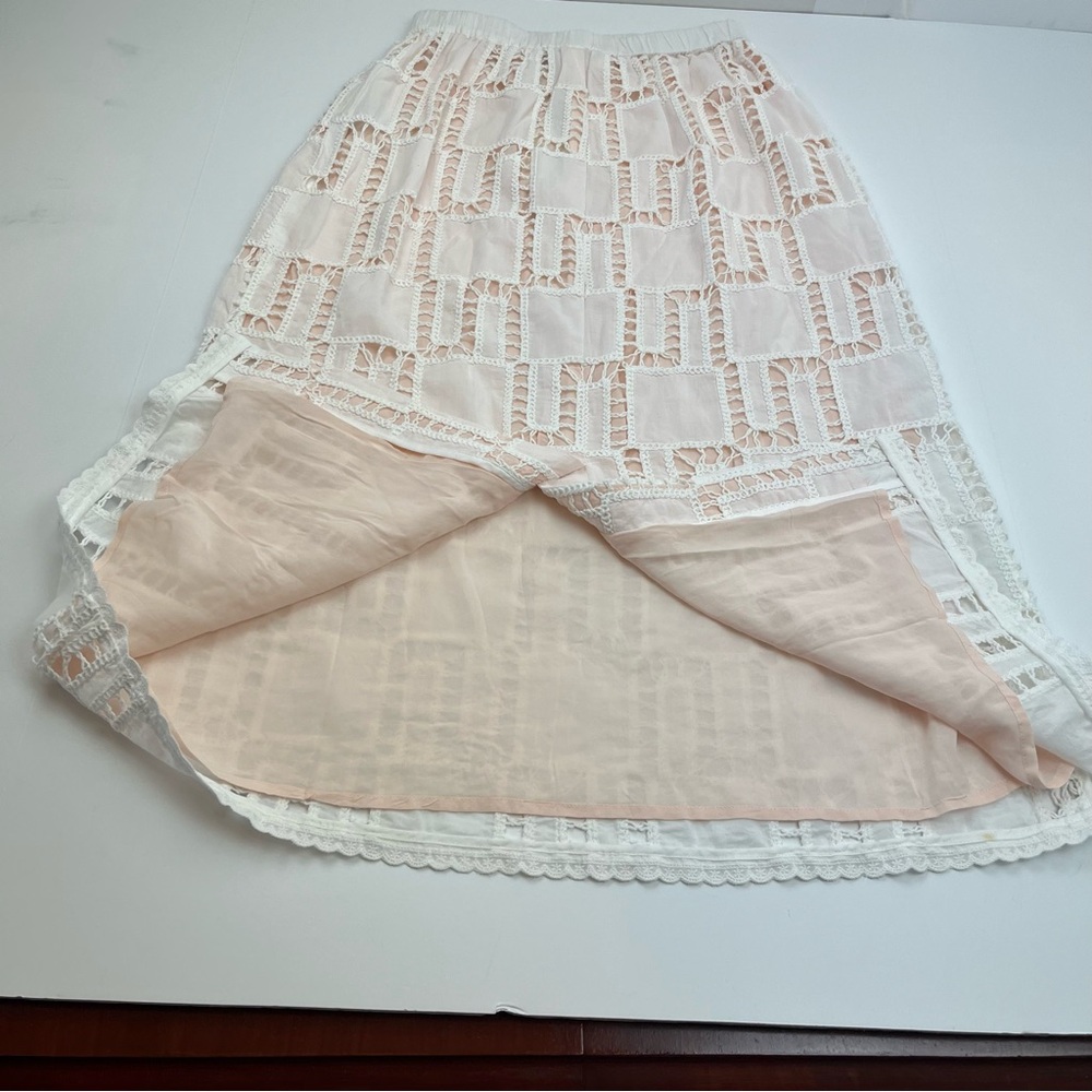 Ba&sh Anira Skirt Off White Pull-On Lined Womens Size‎ XS Cotton NEW *TINY FLAW - Picture 15 of 16